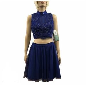 Love Reign Tulle Skirt Sequin Crop Top Special Occasion Size 7 Juniors Prom